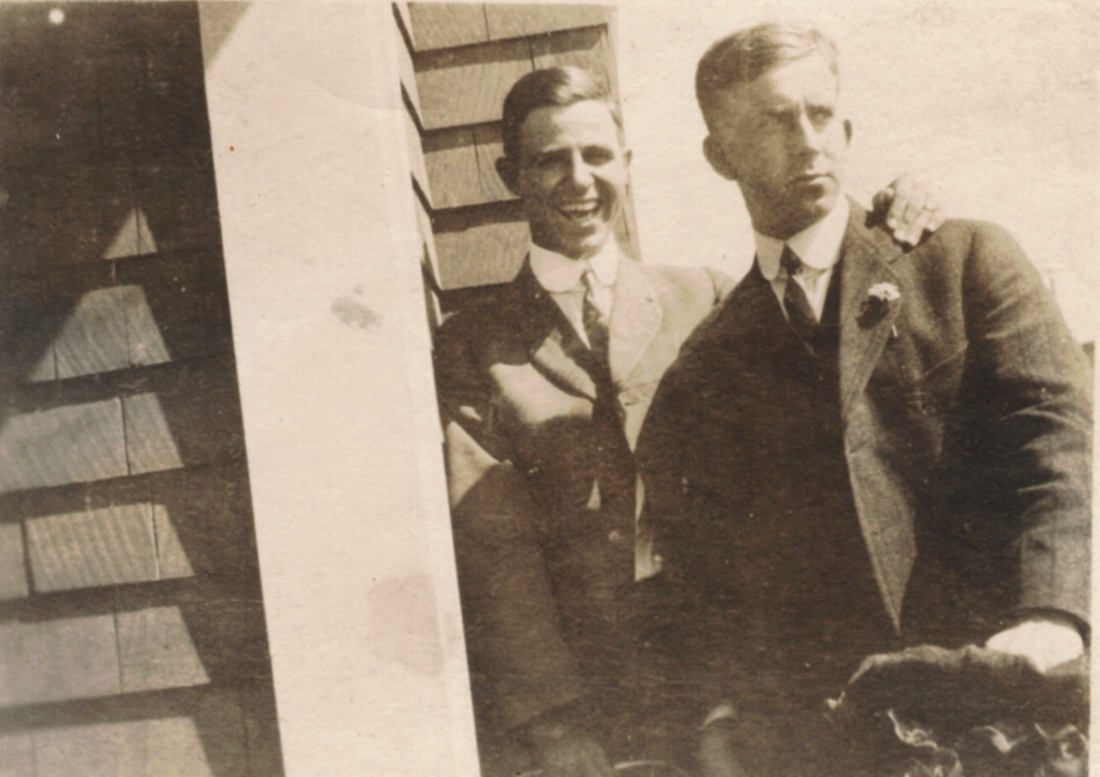 Cleon Gilfillen on right taken Aug 13, 1913 in Venice CA